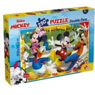 Mickey Mouse 2 v 1, 250dílné puzzle a omalovánka 50x35 cm - Lisciani