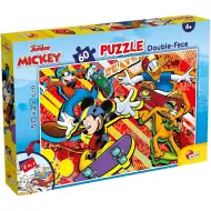 Mickey Mouse 2 v 1, 60dílné puzzle a omalovánka 50x35 cm - Lisciani