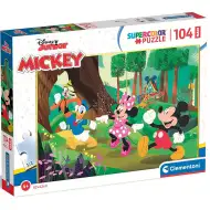 Mickey Mouse a jeho přátelé lesní dobrodružství 104dílné maxi supercolor puzzle - Clementoni