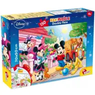 Mickey Mouse a přátelé 2 v 1 150dílné puzzle a omalovánka 70x50 cm – Lisciani