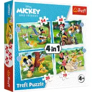 Mickey Mouse krásný den 4 v 1 puzzle - Trefl
