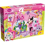Minnie Mouse 2 v 1, puzzle a omalovánka, 60 dílků, 50x35 cm - Lisciani