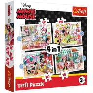 Minnie Mouse a její přátelé 12,15,20,24ks 4 v 1 puzzle - Trefl