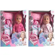 Močící miminko v župánku, s doplňky ve 2 variantách 35cm