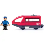 Moderní červená elektrická lokomotiva - Woodyland