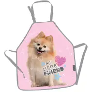 Moje malá kamarádka sladký pomeranian – malířská zástěra se psem