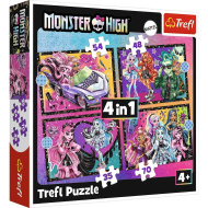 Monster High: Elektrizující den 4 v 1 puzzle - Trefl