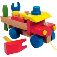 Montážní nákladní auto ze dřeva se 17 díly