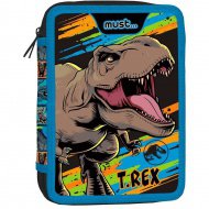 Must - Jurassic World: T-Rex dvoupatrový plněný penál 15x21cm