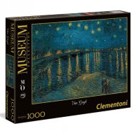 Muzejní sbírka: Vincent Van Gogh - Úžasná noc nad Rhônou 1000 dílkový puzzle - Clementoni