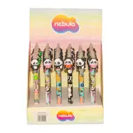 Nebulo: Gelové pero s gumovacím inkoustem, s tlačítkem, s motivem pandy, různé druhy, 1 ks