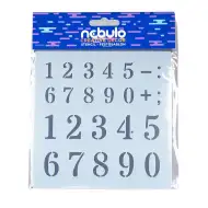 Nebulo: Malá čísla plastová šablona