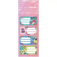 Nebulo: Sada 12 štítků na sešity Girl Power