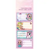 Nebulo: Sada 12 štítků na sešity s motivem jednorožce a princezny