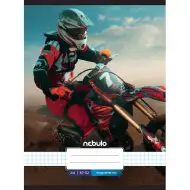 Nebulo: Sešit s drátěnou vazbou, čtverečkovaný, s motivem motokrosu, 87-32 A/4