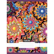 Nebulo: Sešit s květinovým vzorem, linkovaný, sešívaný, fraktální, 81-32 A/4