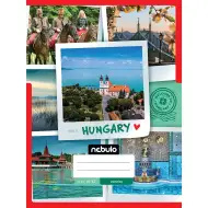 Nebulo: Sešit s linkami, formát A4, 81-32, s motivem Maďarska, sešitý