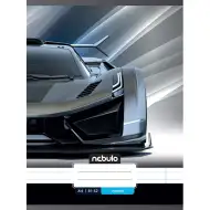 Nebulo: Sešit s linkami formátu A4, 81-32, s motivem sportovního auta, sešitý.