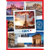 Nebulo: Sešit s linkami, s motivem Paříže, 81-32, formát A4, sešitý