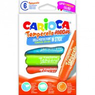 Neon tempera tyčinky, sada 6 kusů - Carioca