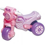 Nožně poháněný růžový cross motocykl - D-Toys