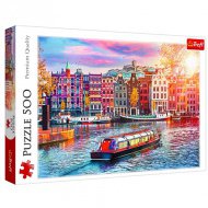 Obrázek města Amsterdam puzzle 500 dílků - Trefl