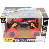 Off-Road zpětně táhnoucí červený Jeep terénní vozidlo 1/32