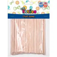 Přírodní dřevěné tyčinky 4x100mm, balení 100 ks, dekorační sada