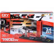 Parkoviště s auty a vrtulníkem, 24 kusů