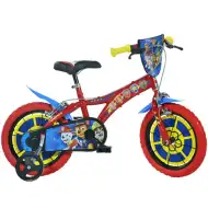 Paw Patrol červeno-modré dětské kolo ve velikosti 14 - jízdní kolo Dino Bikes