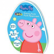 Peppa Pig 2 v 1, 42 dílné omalovánkové puzzle