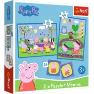 Peppa Pig 2 v 1 puzzle a paměťová hra - Trefl