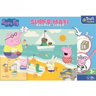 Peppa Pig SuperMaxi oboustranné puzzle 3 v 1 s 24 dílky