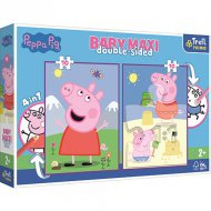 Peppa Pig dvoustranné 4 v 1 Baby Maxi puzzle 2x10 dílků - Trefl