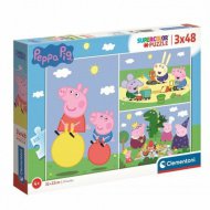 Peppa prasátko 3x48ks puzzle sada - Clementoni