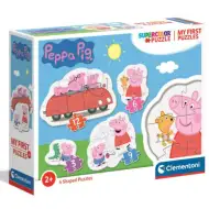 Peppa prasátko 4 v 1 puzzle 3-6-9-12 ks - Clementoni