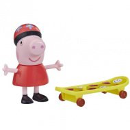 Peppa prasátko: Sada figurek Peppa prasátko na skateboardu s helmu - Hasbro