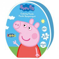 Peppa prase omalovánky puzzle 42 kusů