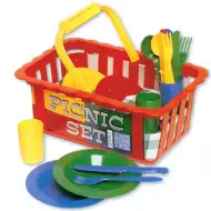 Piknikový koš s jídelním setem - D-Toys
