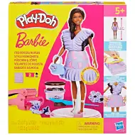 Play-Doh: Barbie Fashionista sada s plastelínou na výrobu vlnitých šatů s panenkou - Hasbro