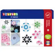 PlayBox: 5mm MIDI žehlicí korálky, 4000 ks, sada vánočních sněhových vloček.