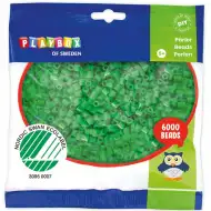 PlayBox: 5mm MIDI žehlitelné korálky v zelené barvě, balení 6000 kusů.