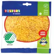 PlayBox: 5mm MIDI žehlitelné korálky ve žluté barvě, balení 6000 kusů.