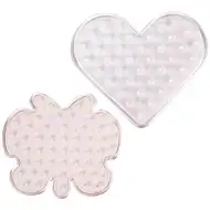 PlayBox: 9mm zažehlovací korálky základna 5ks motýl a 5ks srdce tvar