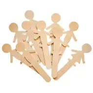 PlayBox: Dřevěné tyčinky pro chlapce a dívku, sada 10 ks, 14 cm
