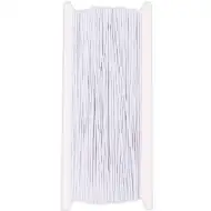 PlayBox: Elastický bílý provázek v kotouči o délce 50 metrů a tloušťce 1 mm.