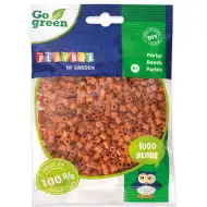 PlayBox: Go Green 5mm MIDI žehlitelné korálky, 1000 ks, světle hnědé barvy.