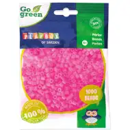 PlayBox: Go Green 5mm MIDI žehlitelné korálky v růžové barvě, 1000 ks.