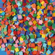 PlayBox: Papírová mozaika v základních barvách, sada 10000 ks, 10x10 mm.