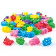 PlayBox: Sada barevných korálků s motivem vozidel, 90 kusů